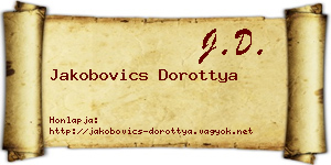 Jakobovics Dorottya névjegykártya